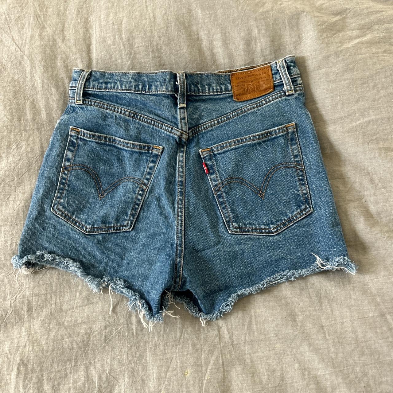 Levi’s rib cage denim shorts size 28 #jeanshorts... - Depop