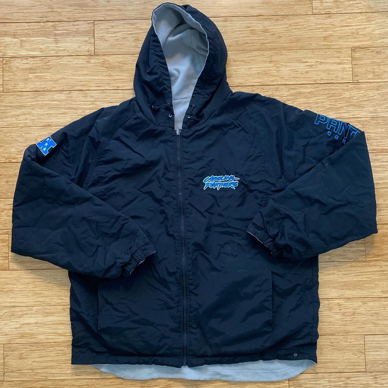 Reversible North Carolina NFL Panthers Jacket... - Depop