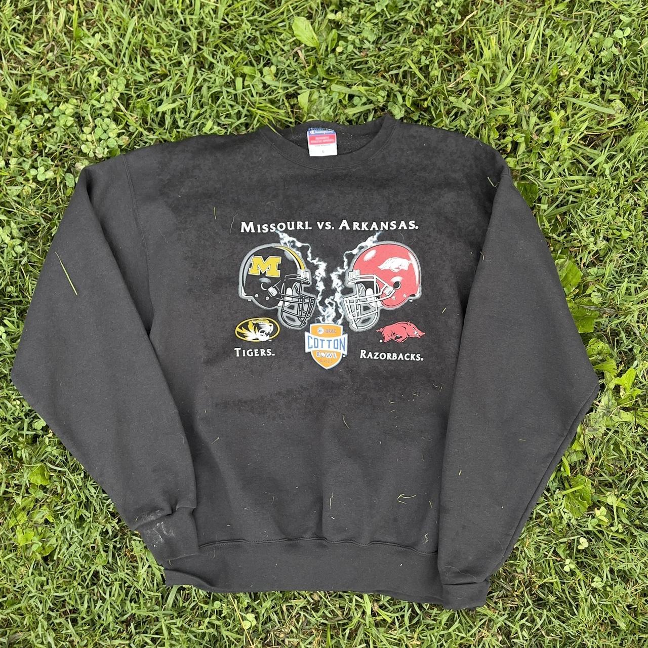 Vintage Mizzou vs Arkansas Crewneck Great... - Depop