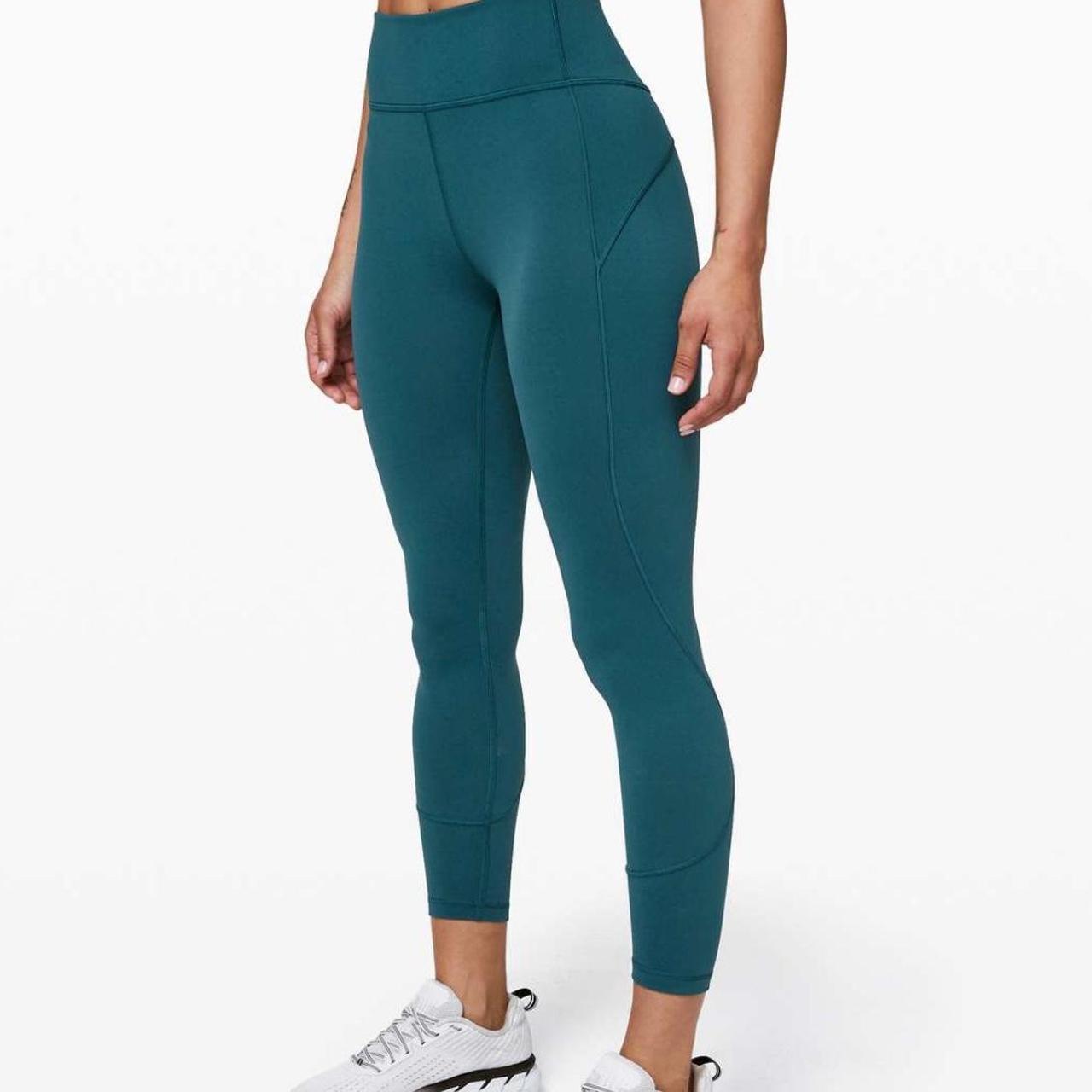 bermuda teal lulu lemon leggings, they're brand Depop