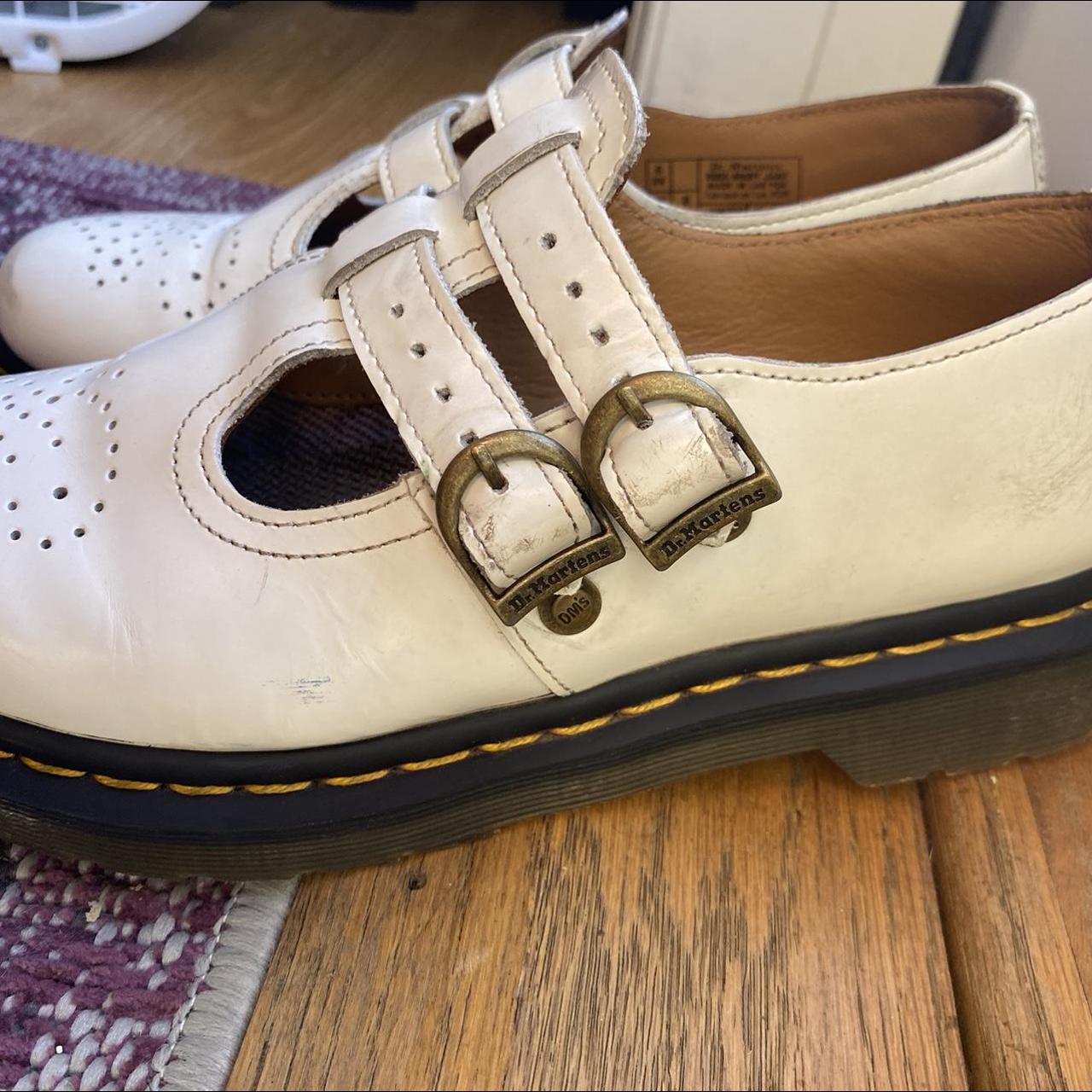 Mary Jane Doc Martens White Size 8 Pretty minor... Depop