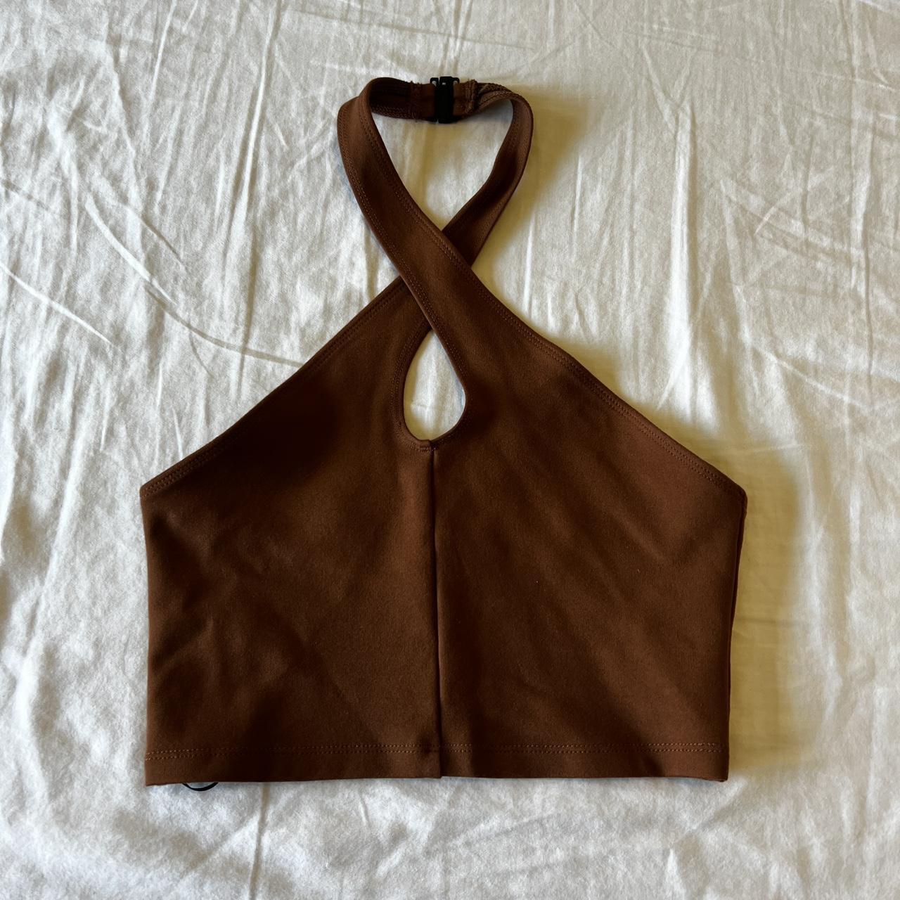 Aritzia sundeh Sunday best cross neck cropped tank... Depop