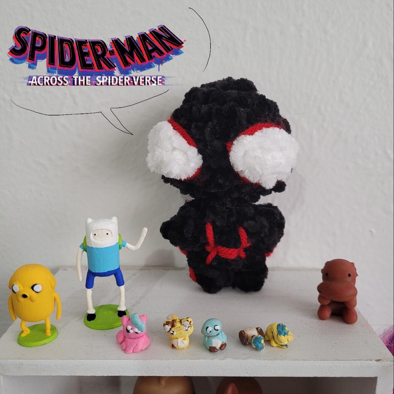 🕷Miles morales crochet keychain🕷 🕸around 4 inches Depop