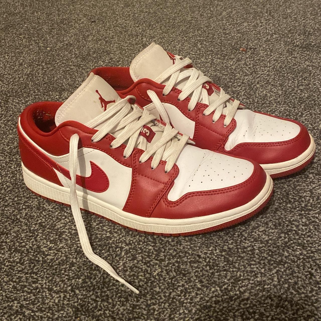 michael jordan shoes red and white