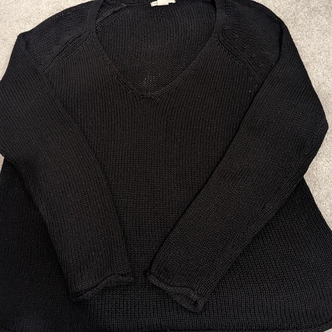 Plain black jumper that I used to wear with a white... - Depop