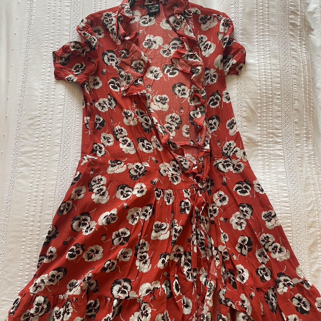 Iconic and Rare Kate Moss Topshop Poppy Wrap Mini... - Depop