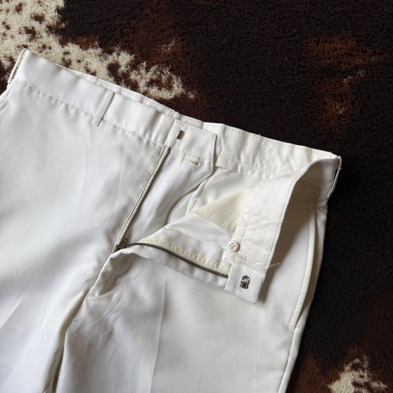 Vintage Men's High waisted Pants - White - 36" – … - image 3