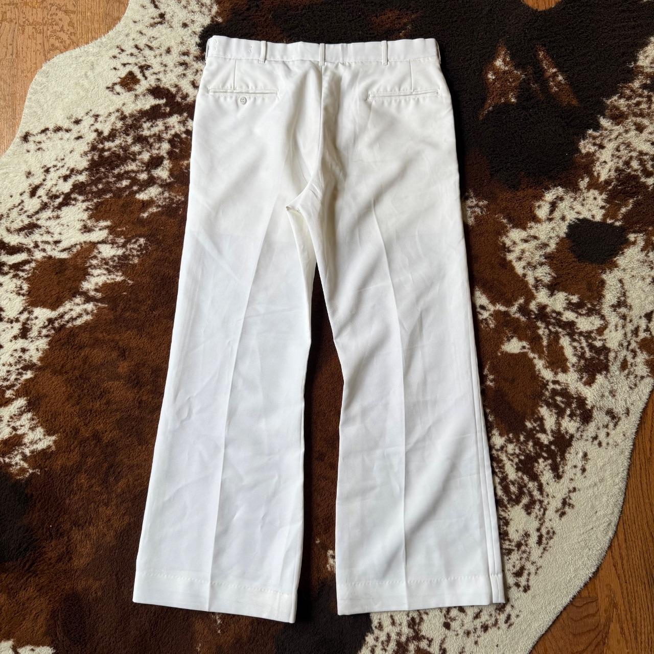 Vintage Men's High waisted Pants - White - 36" – … - image 5