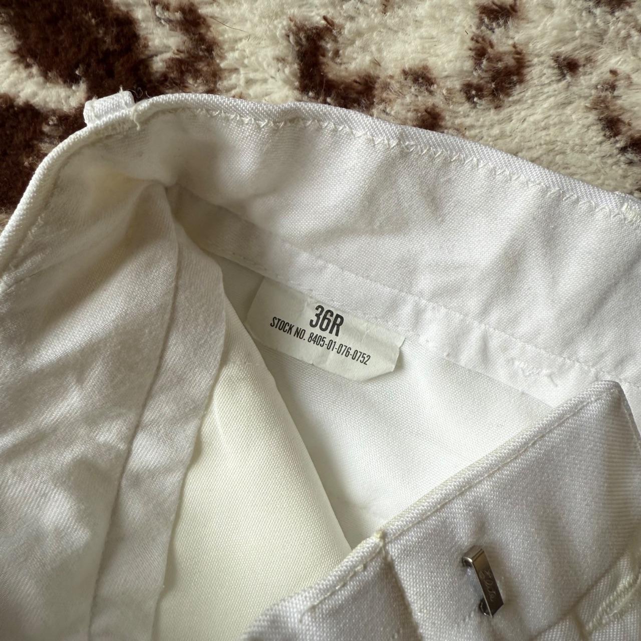 Vintage Men's High waisted Pants - White - 36" – … - image 4