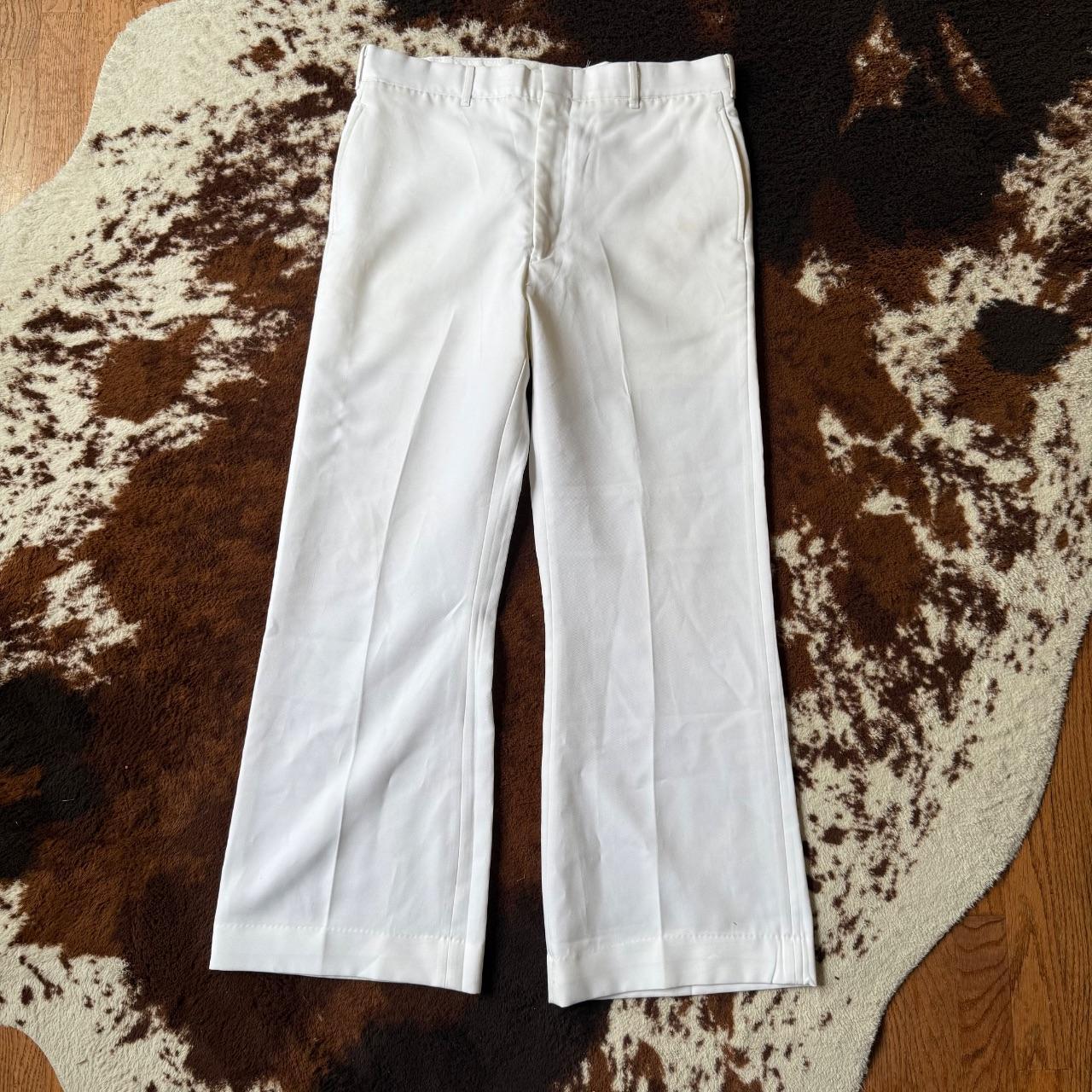 Vintage Men's High waisted Pants - White - 36" – … - image 1