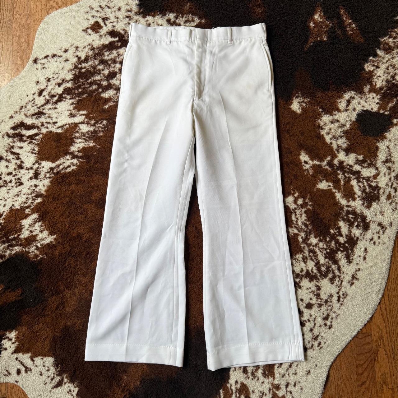 Vintage Men's High waisted Pants - White - 36" – … - image 2