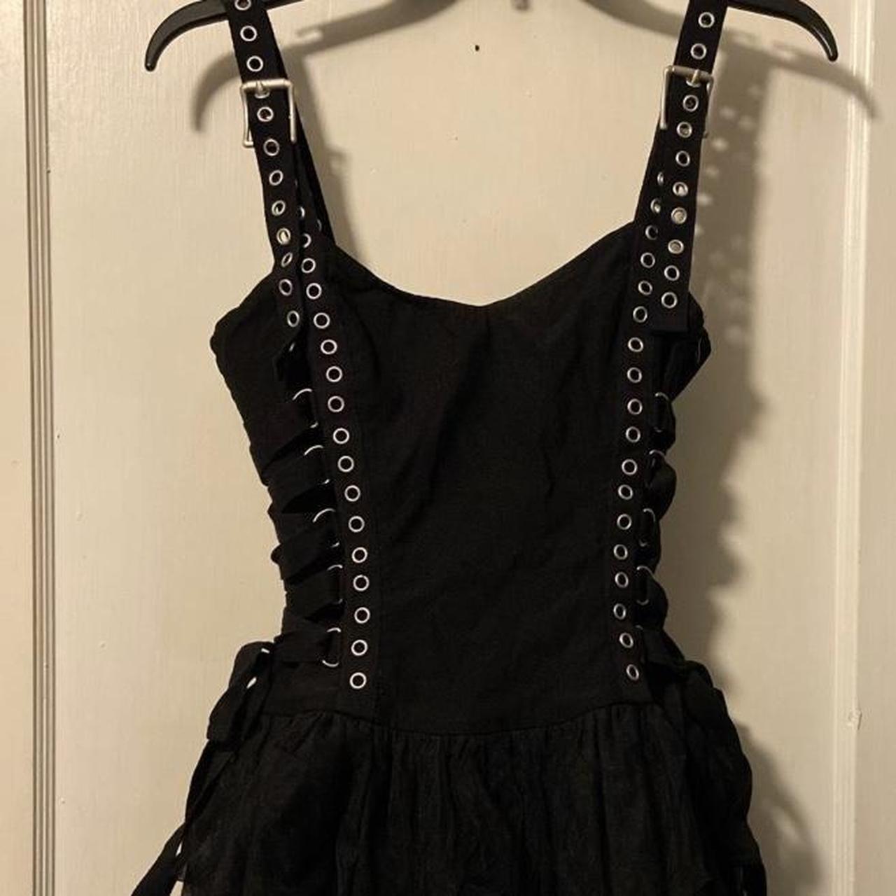 Widow x Dolls Kill black industrial goth dress w... Depop