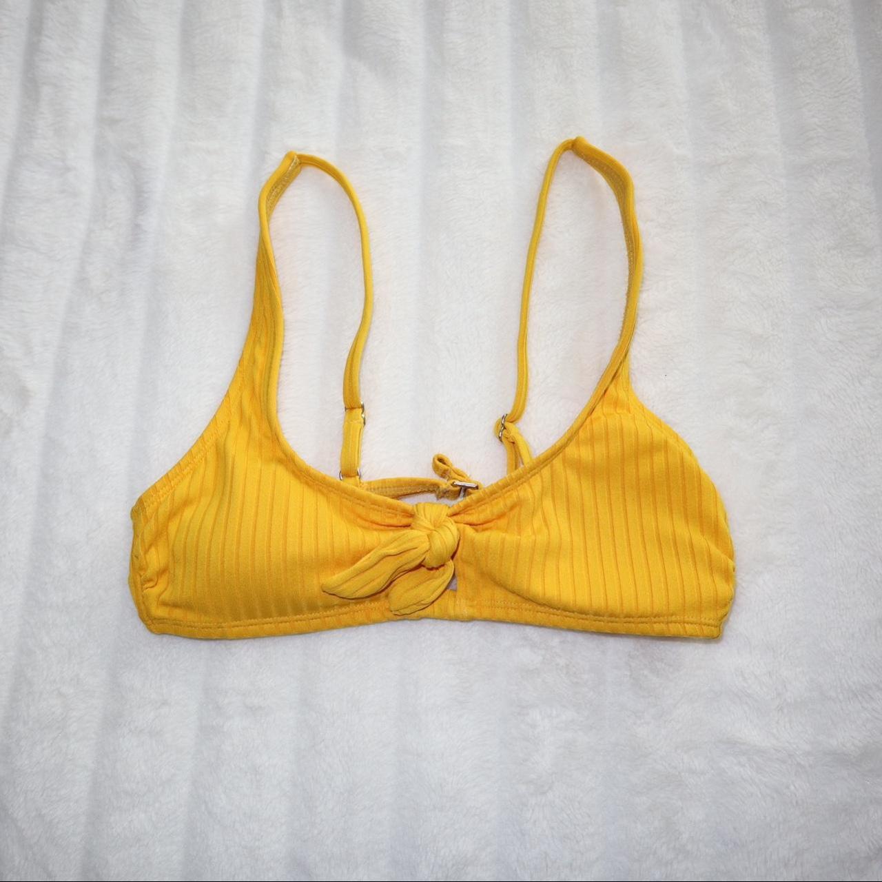 Target Women's Pink and Yellow Bikini-and-tankini-tops | Depop