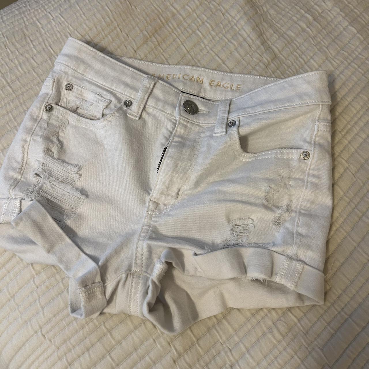 American Eagle Super Stretch Shorts With Rips Depop