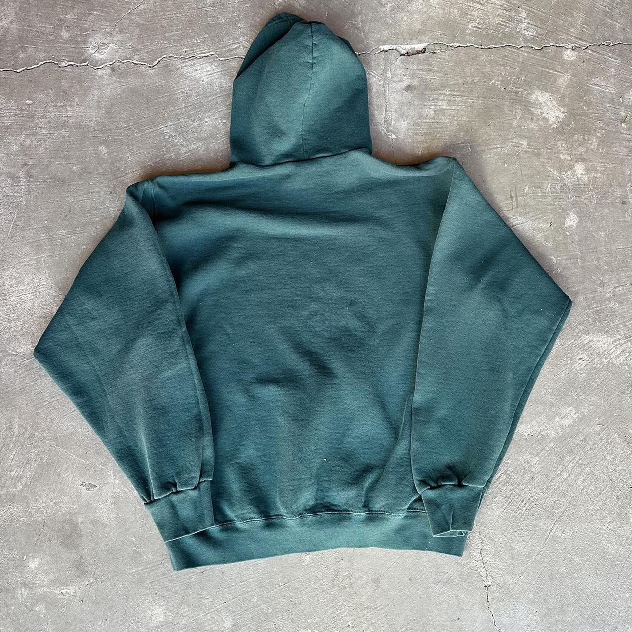 Fruit of the Loom Men's Green Hoodie | Depop