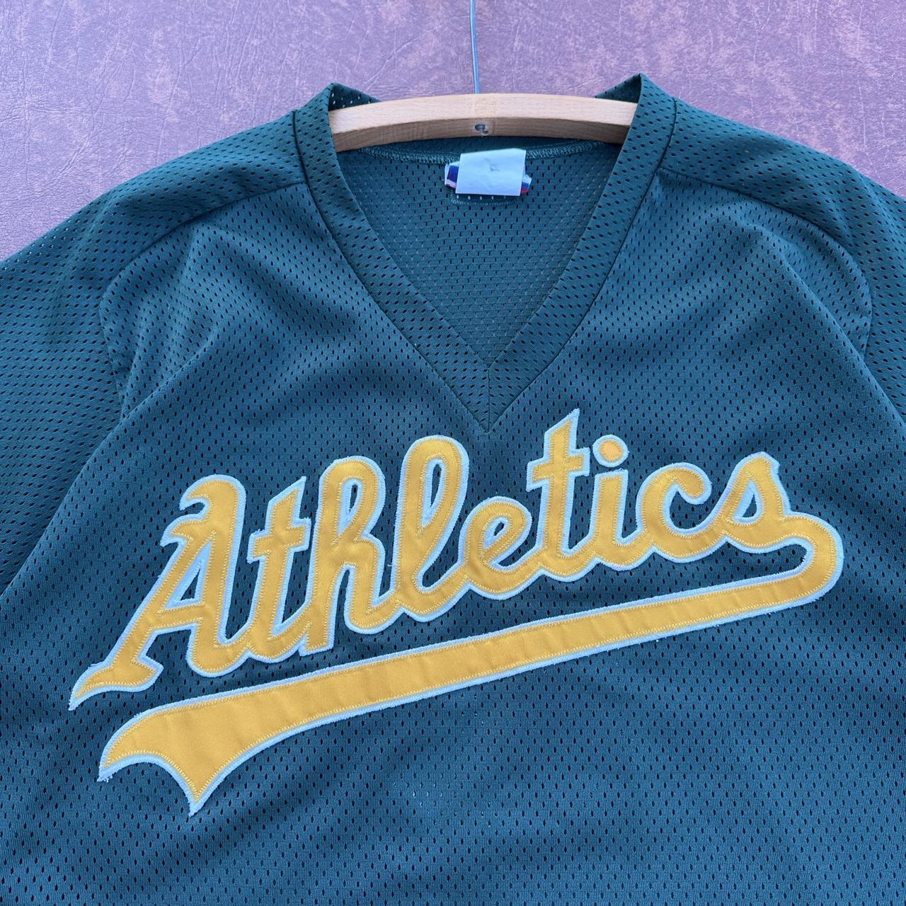 Majestic Oakland athletics gold alternative jersey - Depop