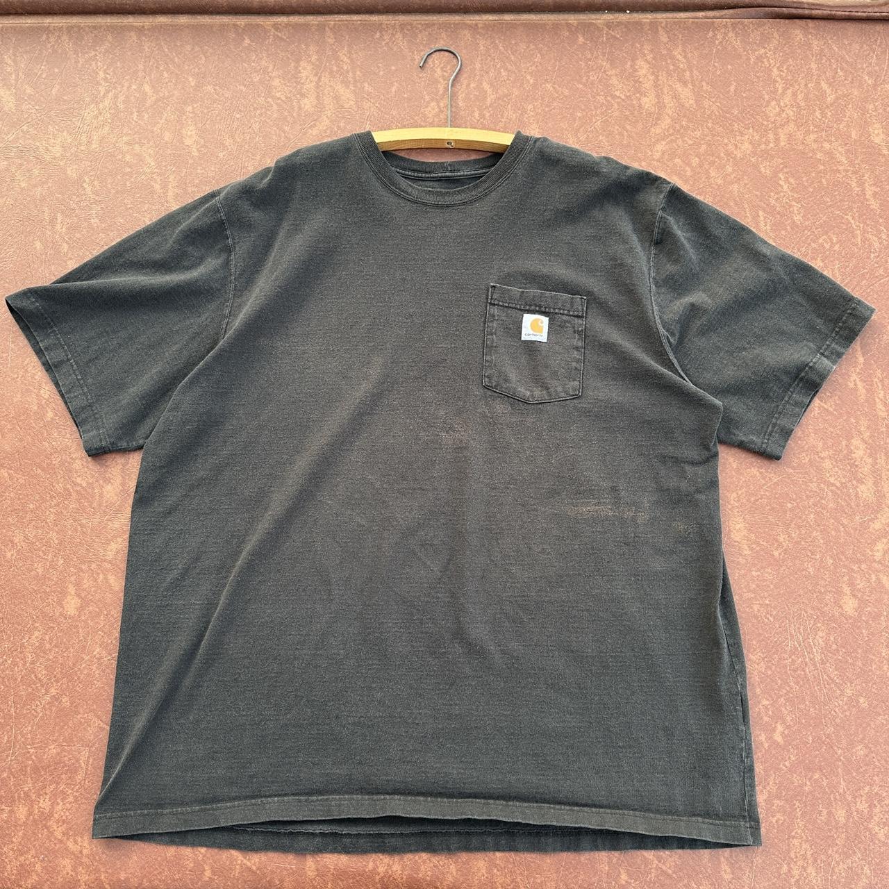 Carhartt Men's Black and White T-shirt | Depop