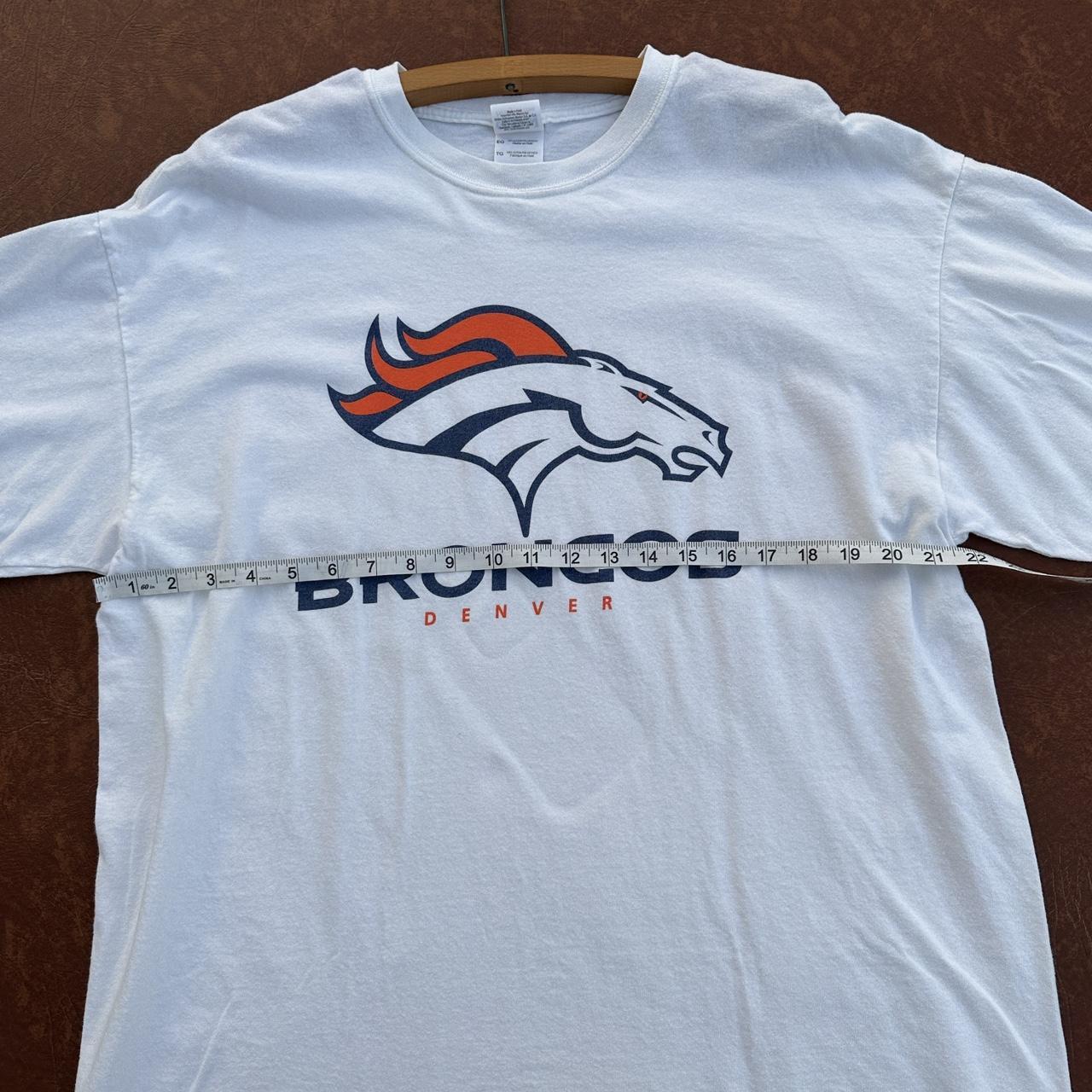 Y2K Thick NFL Denver Broncos Football Shirt with - Depop