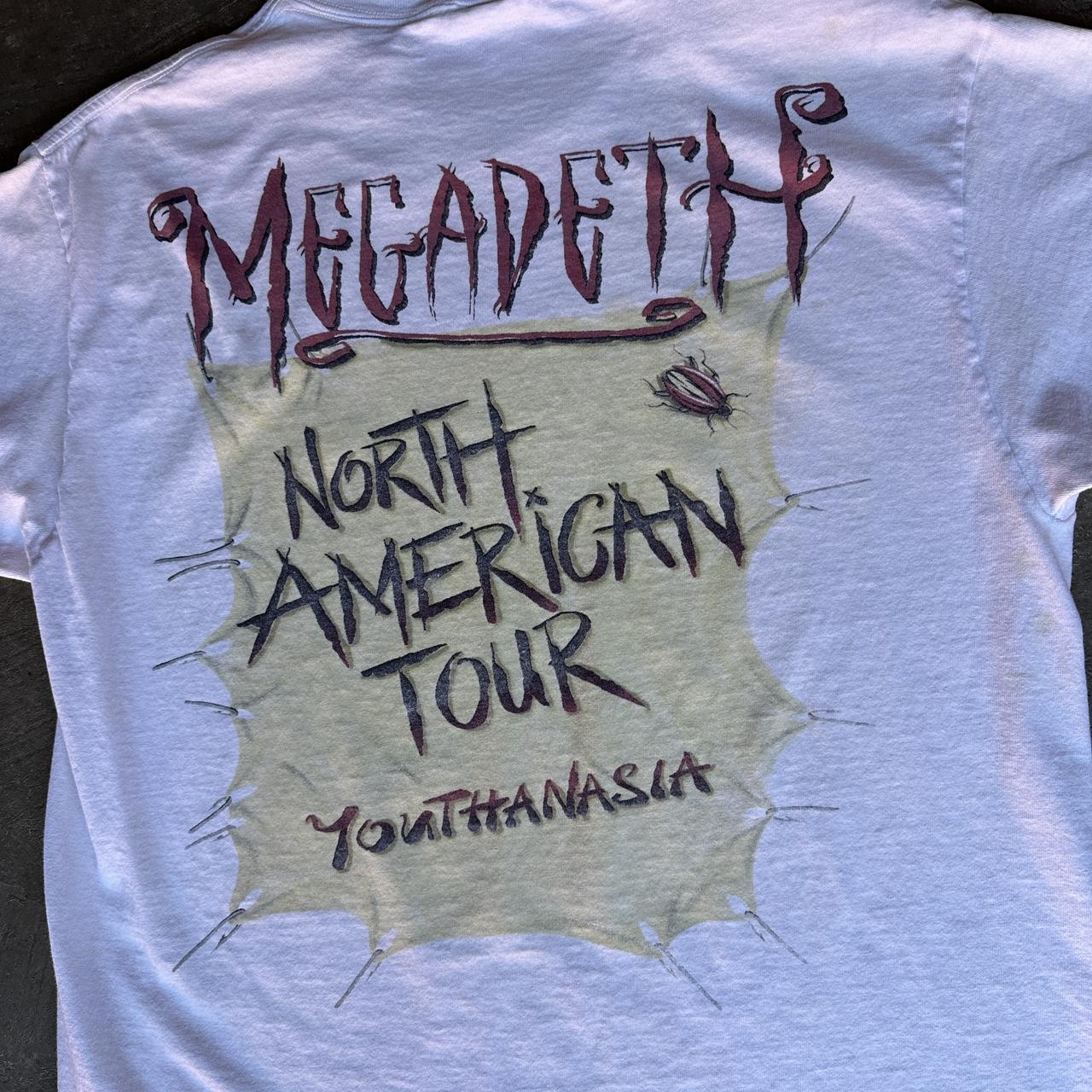 Vintage 90s (1994) Megadeth Youthanasia Tour T... - Depop