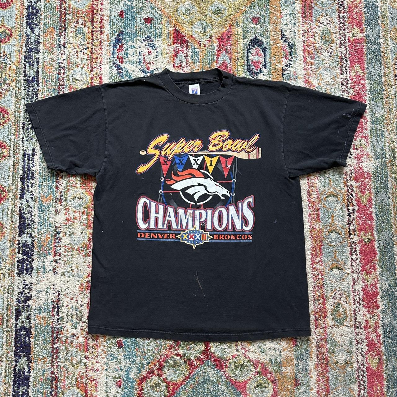 Denver Broncos NFL Super Bowl XXXII Vintage Black T Shirt