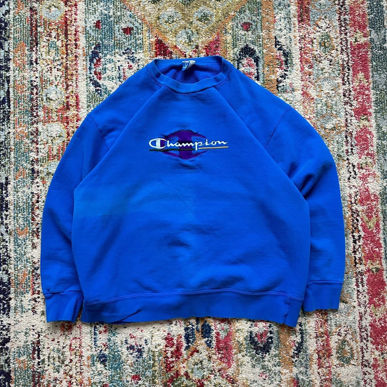 Blue champion hot sale sweatshirt mens