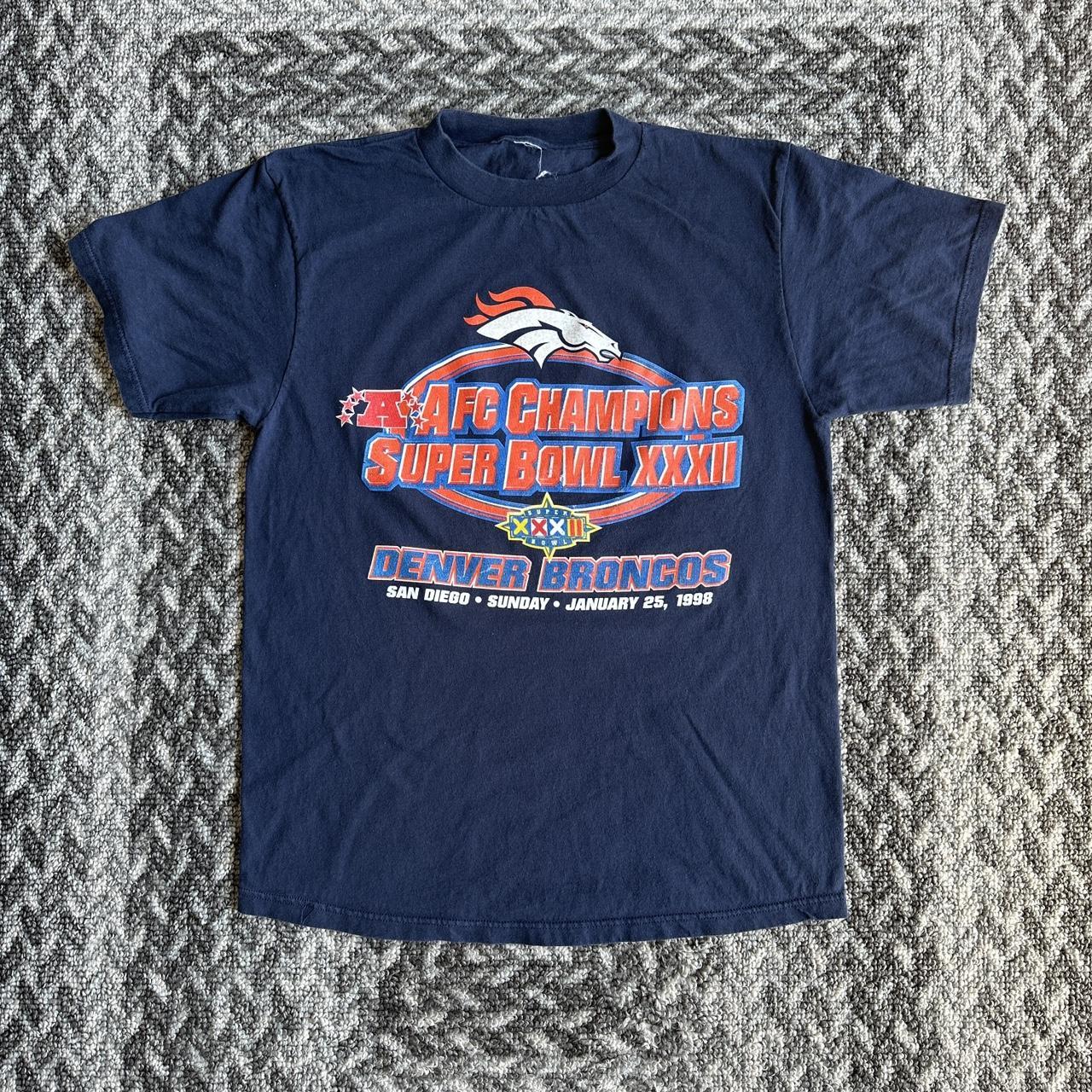 Vintage 1998 Denver Broncos AFC Champions Super Bowl T-shirt 