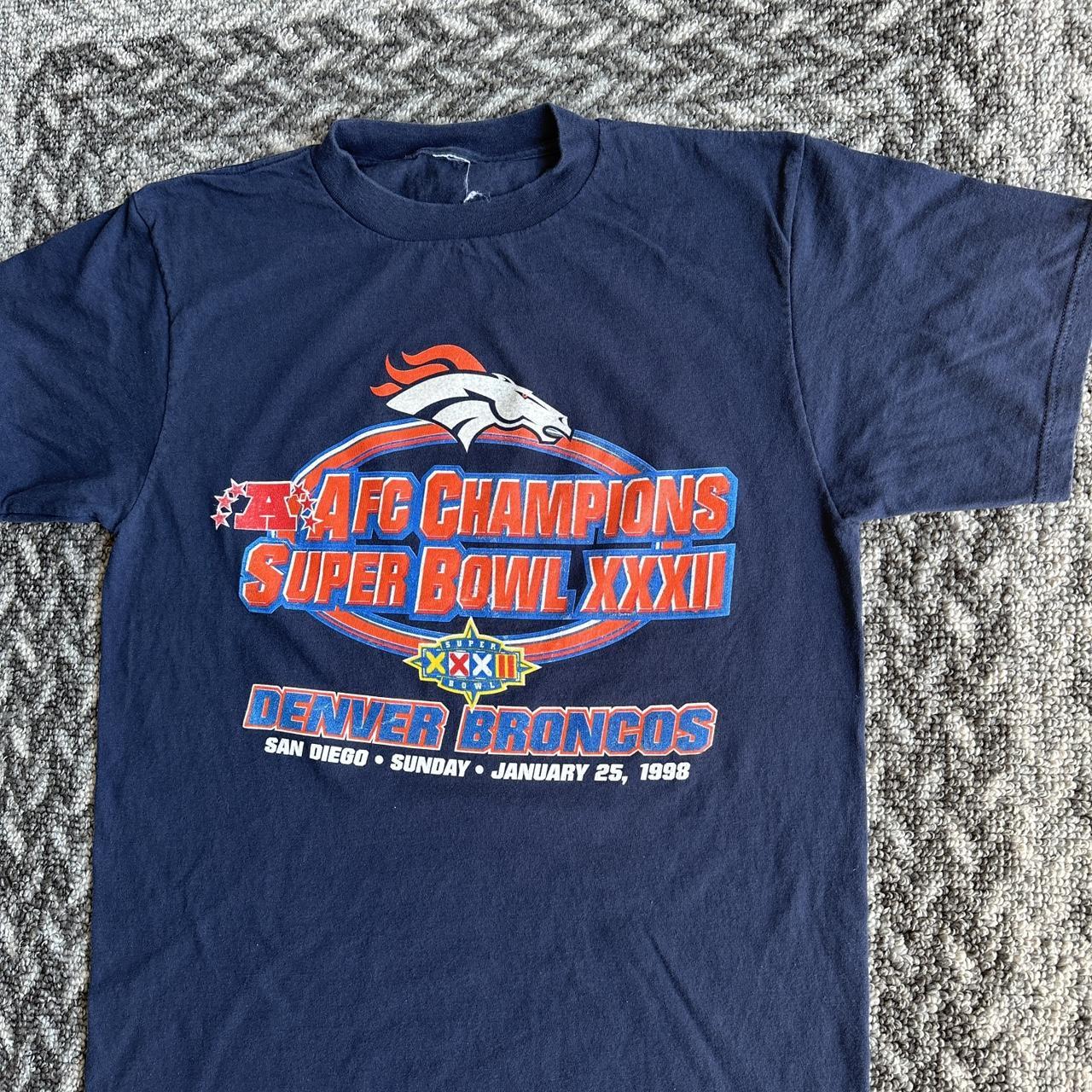 Vintage 1998 NFL AFC Champion Denver Broncos Super Bowl T-shirt