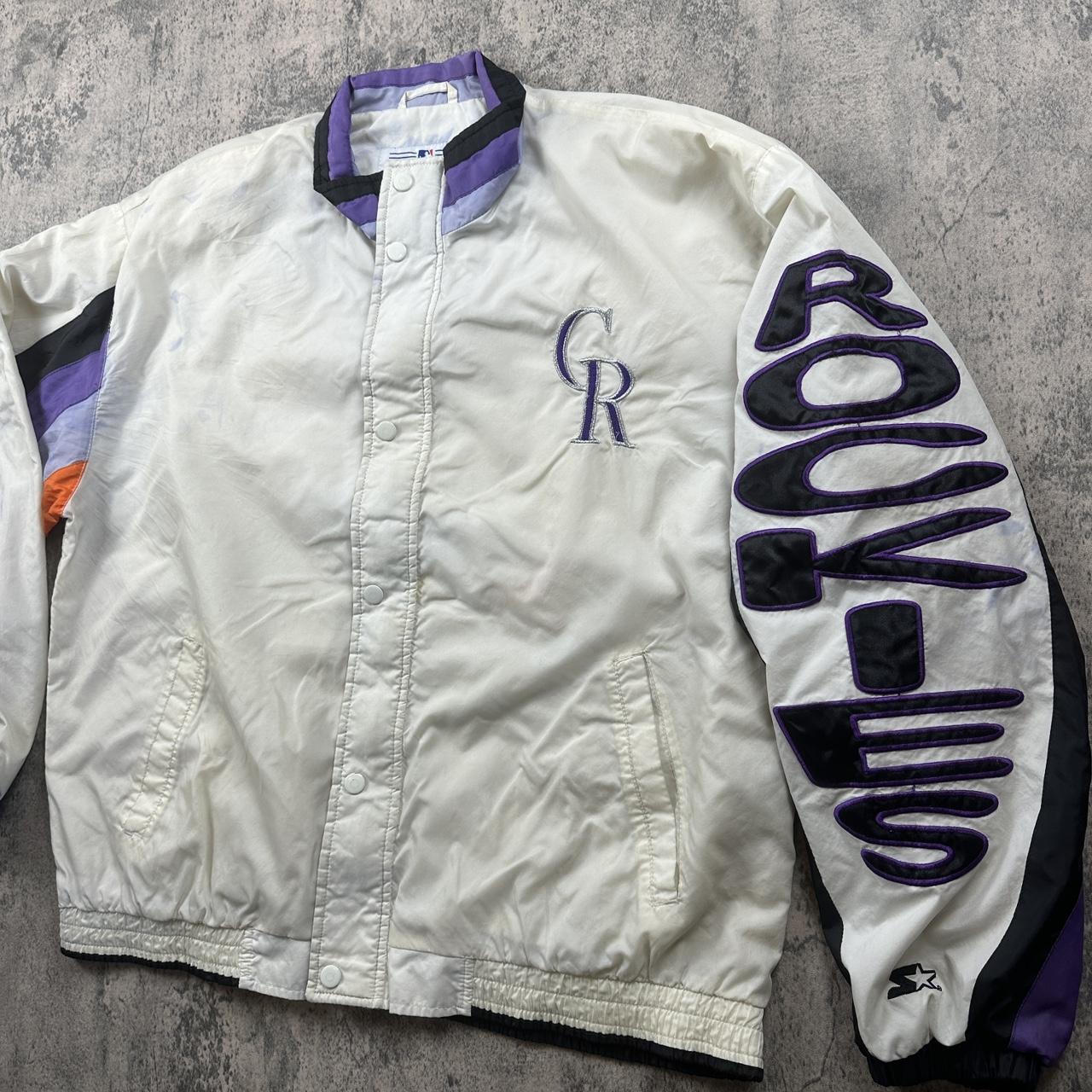 古着 90s USA製 STARTER MLB Colorado Rockies ロッキーズ光沢