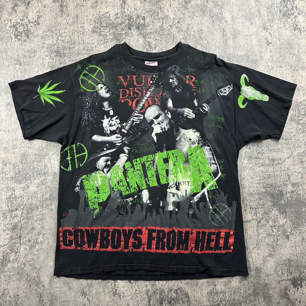 PANTERA Tシャツ 93 L VULGAR Hanes Winter Vtg Y2K Pantera AOP Vulgar Display of Power T-Shirt Men's