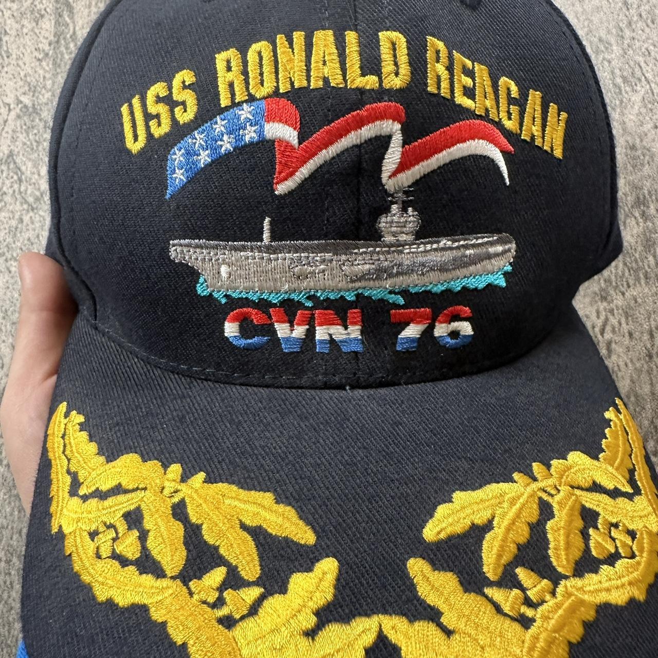 USS Ronald Reagan CVN 76 Snapback Hat Made in | Depop
