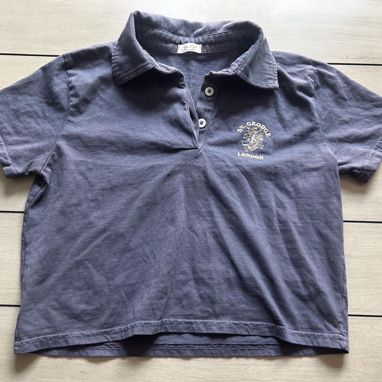 Navy blue “John Galt/ Brandy Melville” cropped