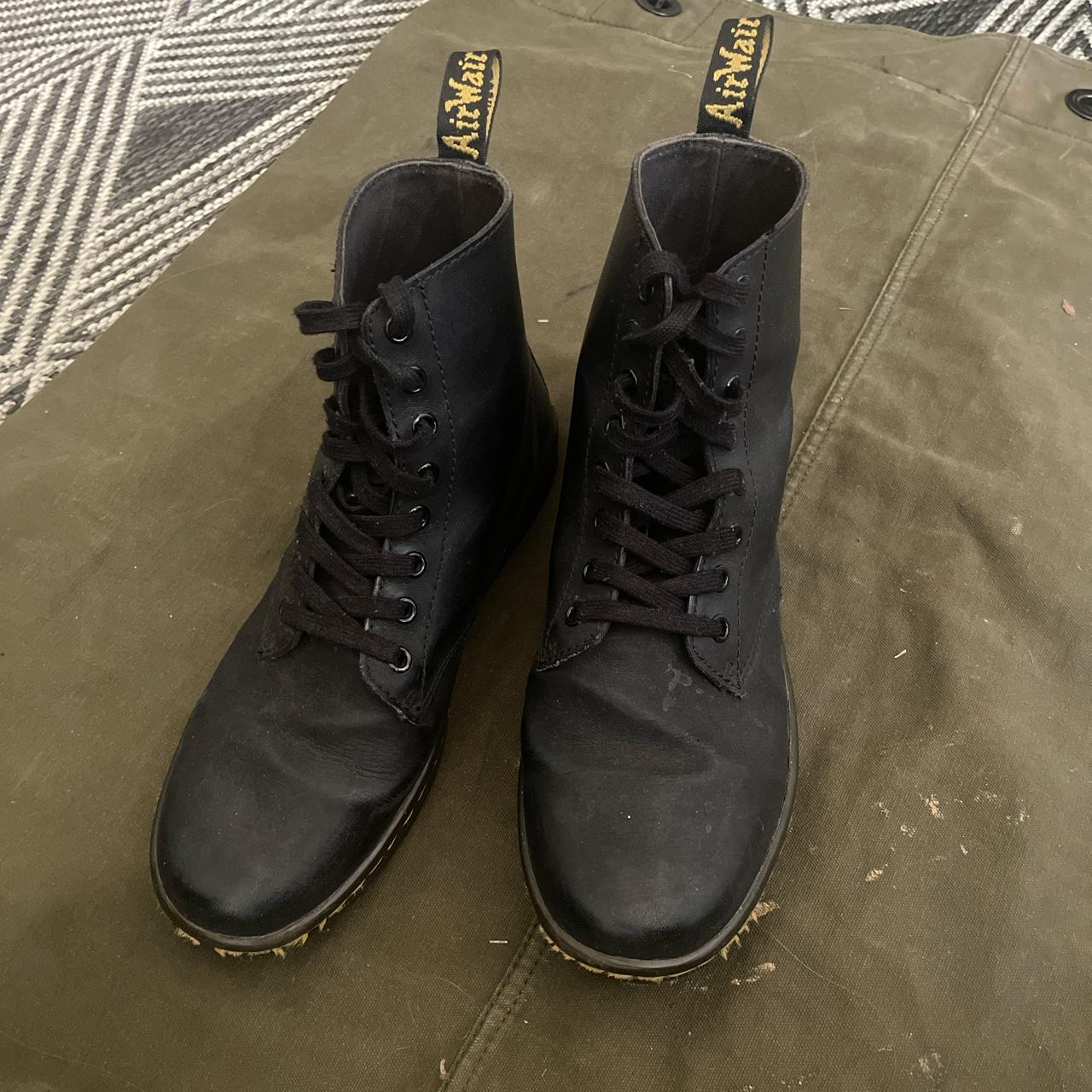 Dr Marten Canvas Boots - slight usage Dm with... - Depop