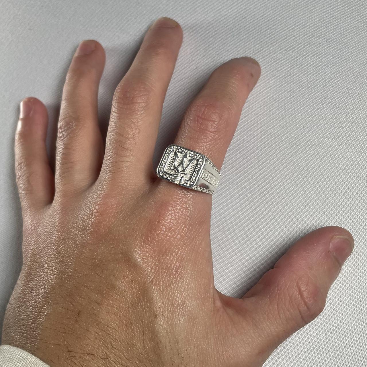 Men's Ring - Silver – Solid 925 Sterling Silver P… - image 1