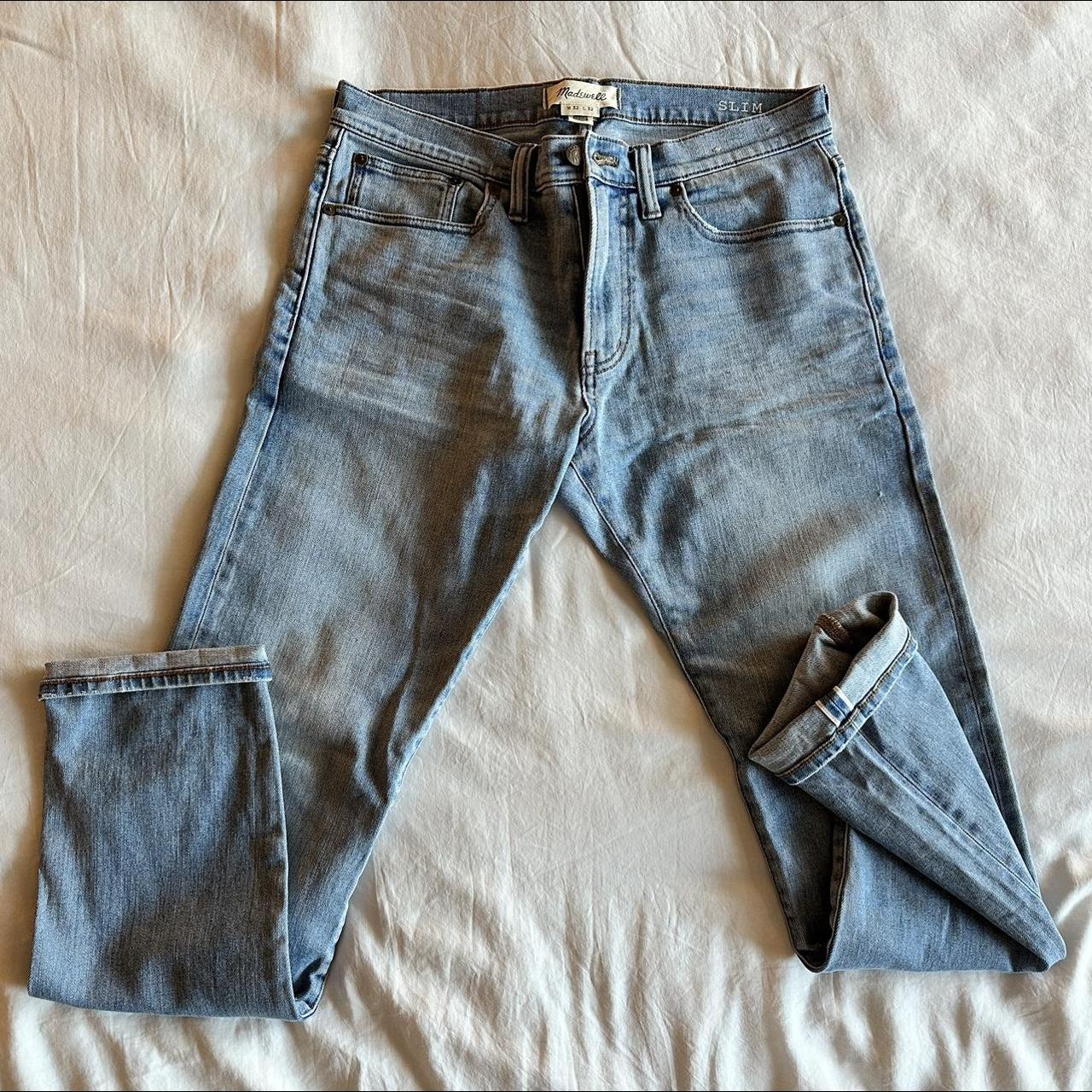 Madewell Slim Selvedge Jeans in Easson Wash size... - Depop