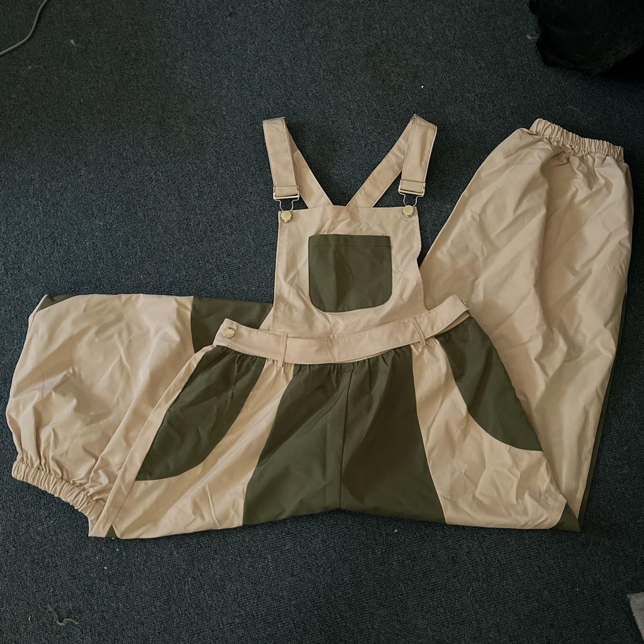 Green and cream overalls, only has front pocket.... Depop