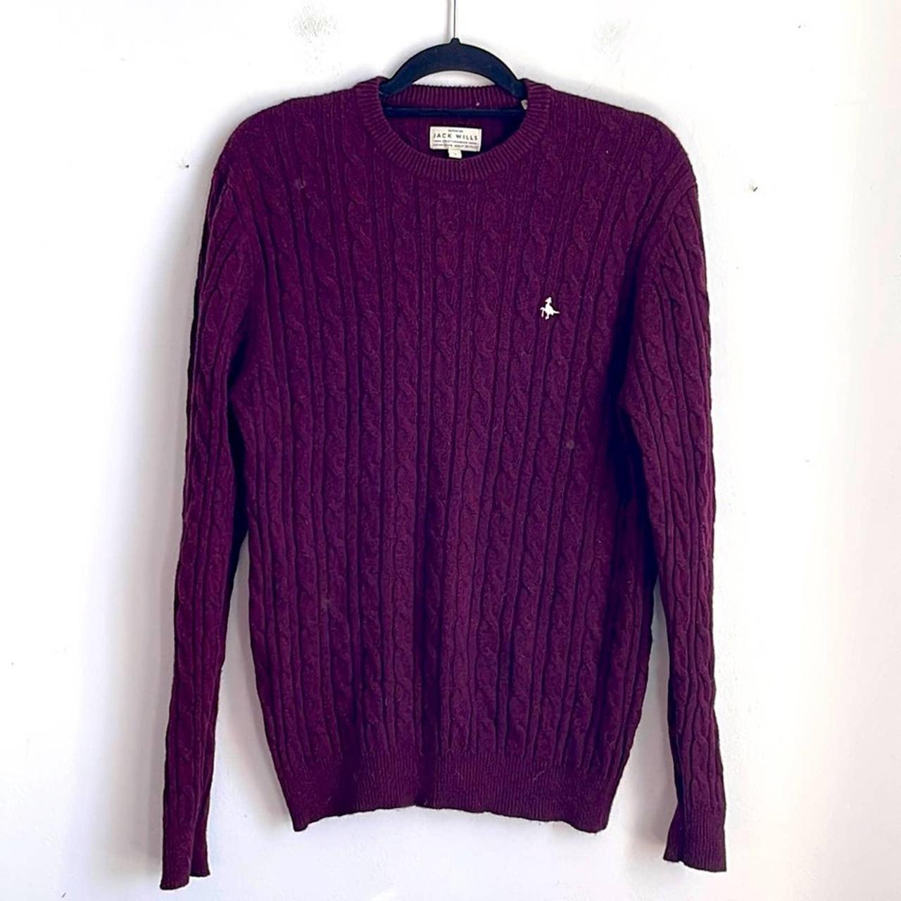 Jack Wills 100 extra fine merino wool cable knit... Depop