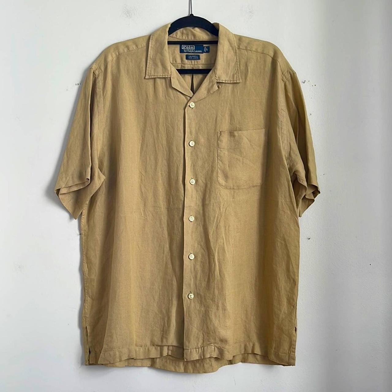 Polo Ralph Lauren Men's Tan Shirt | Depop