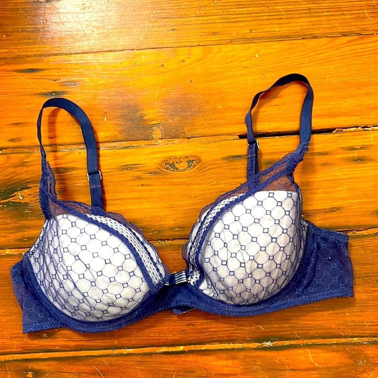 Chantelle Women's Blue Bra | Depop