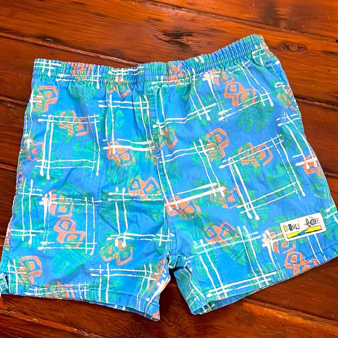 Vintage Bleu Ice 90’s Y2K printed elastic waist pull... Depop