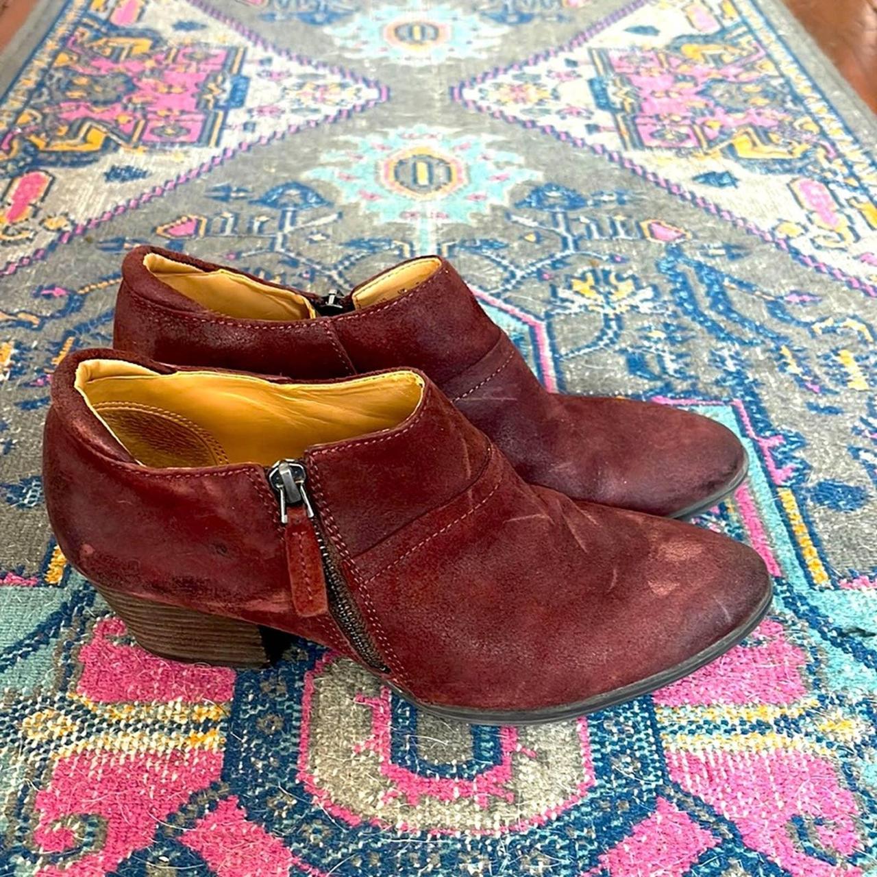 Franco sarto leather clearance side zip booties