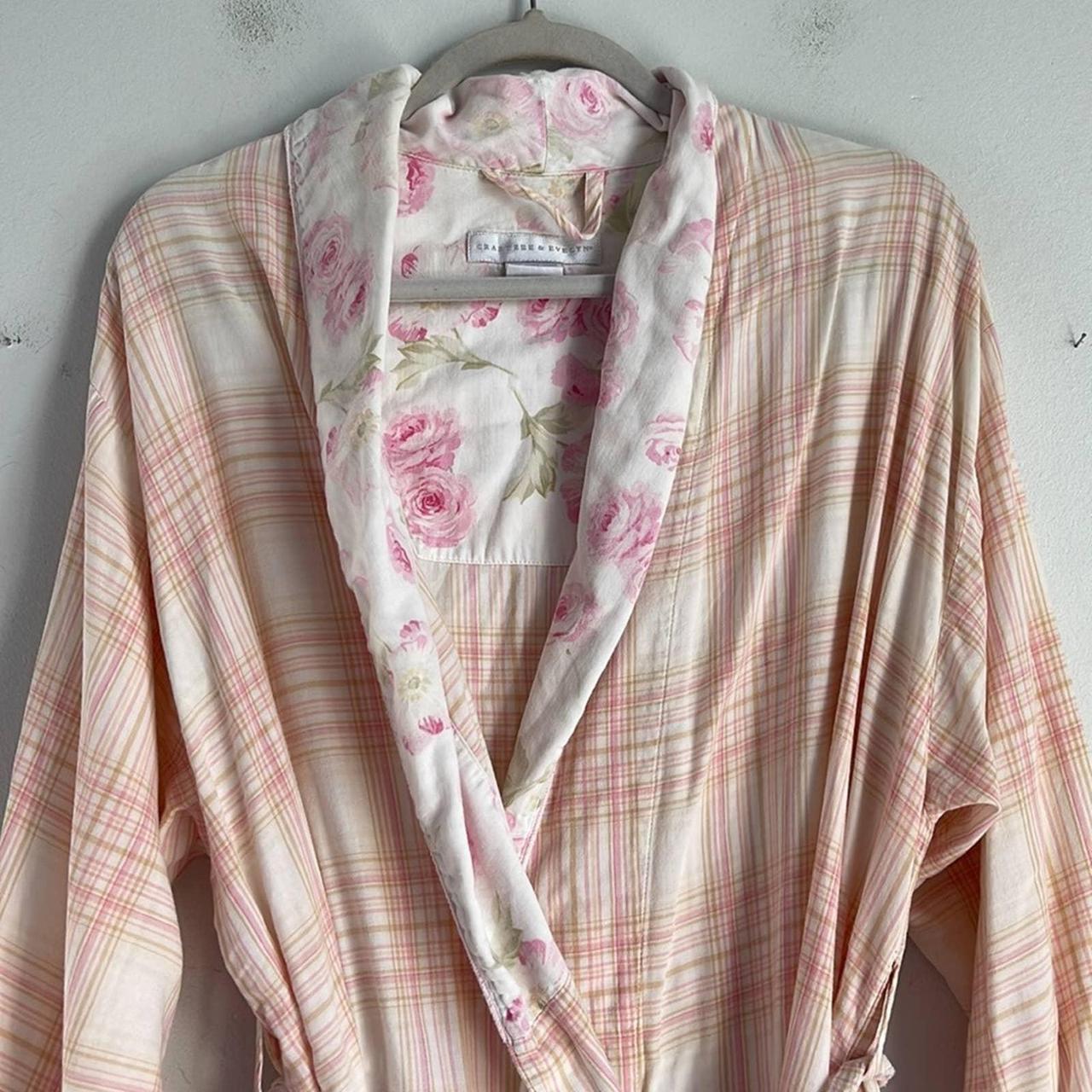 Crabtree Evelyn 100 cotton plaid rose floral