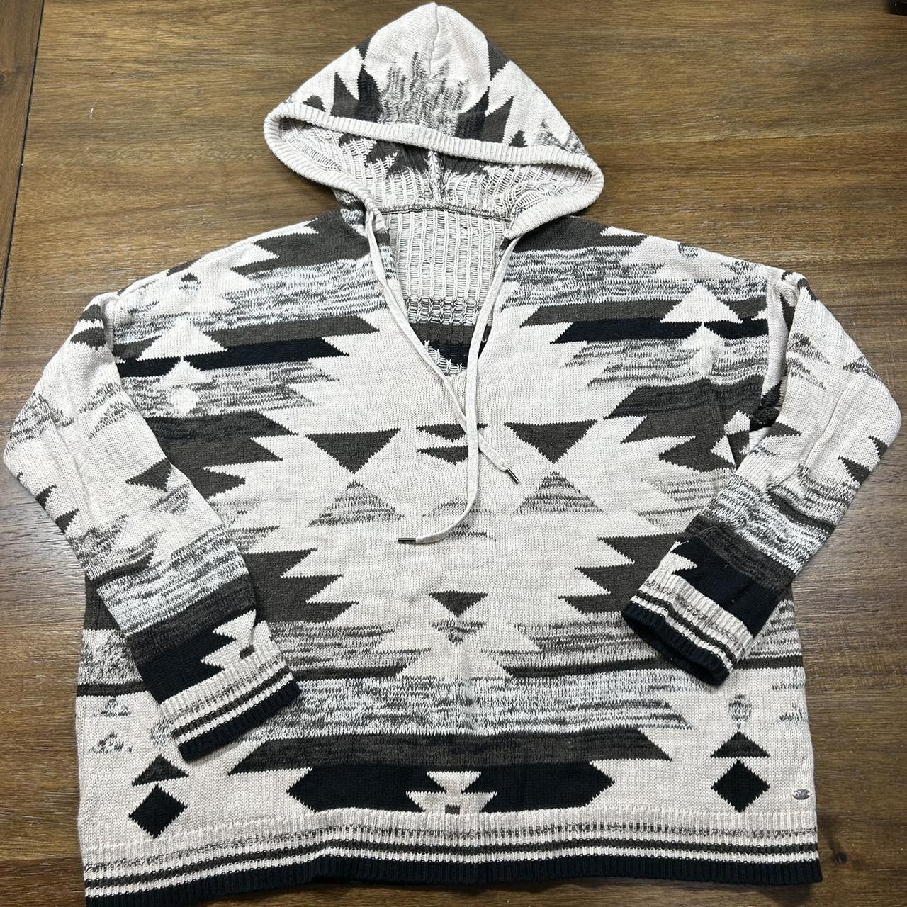 American Eagle Sweater Womens Medium Gray Aztec. Depop