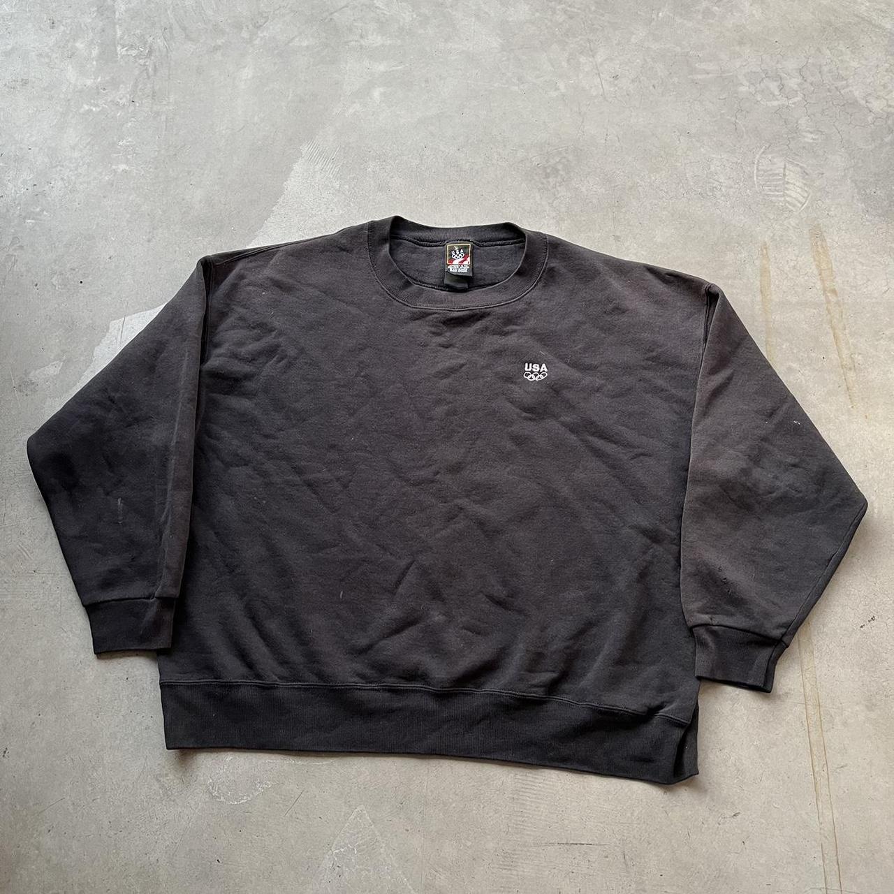 jcpenney usa blank crewneck pullover sweatshirt mens... Depop