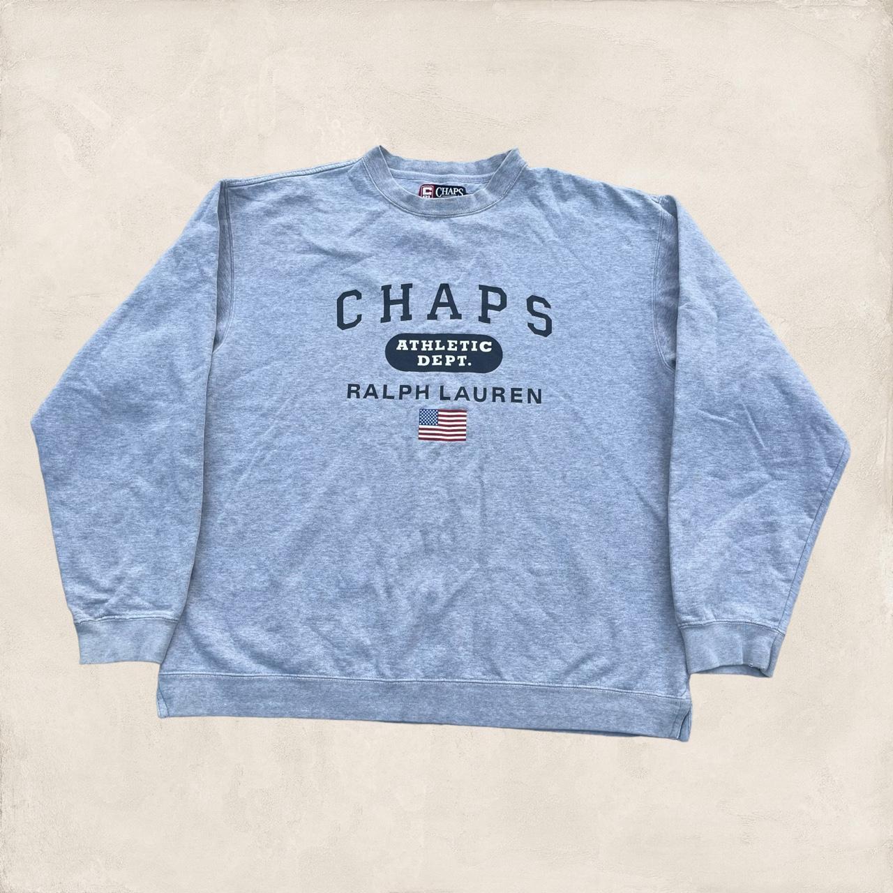 chaps ralph lauren crewneck sweatshirt pullover... - Depop