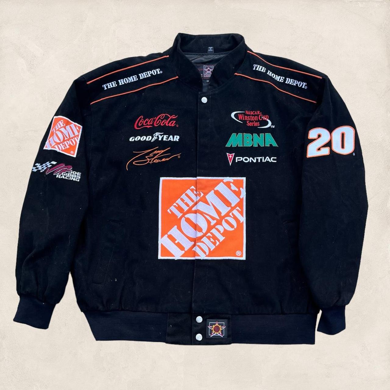 jeff hamilton racing denim jacket tony stewart full... - Depop