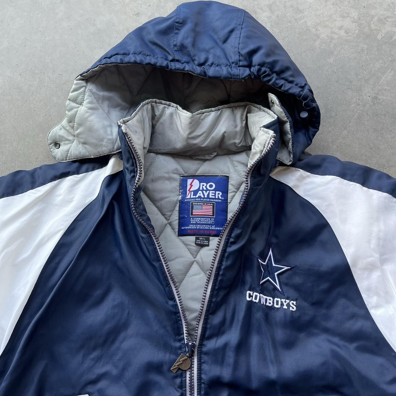 Vintage PRO PLAYER DALLAS COWBOYS Puffer Parka Jacket NFL Men's