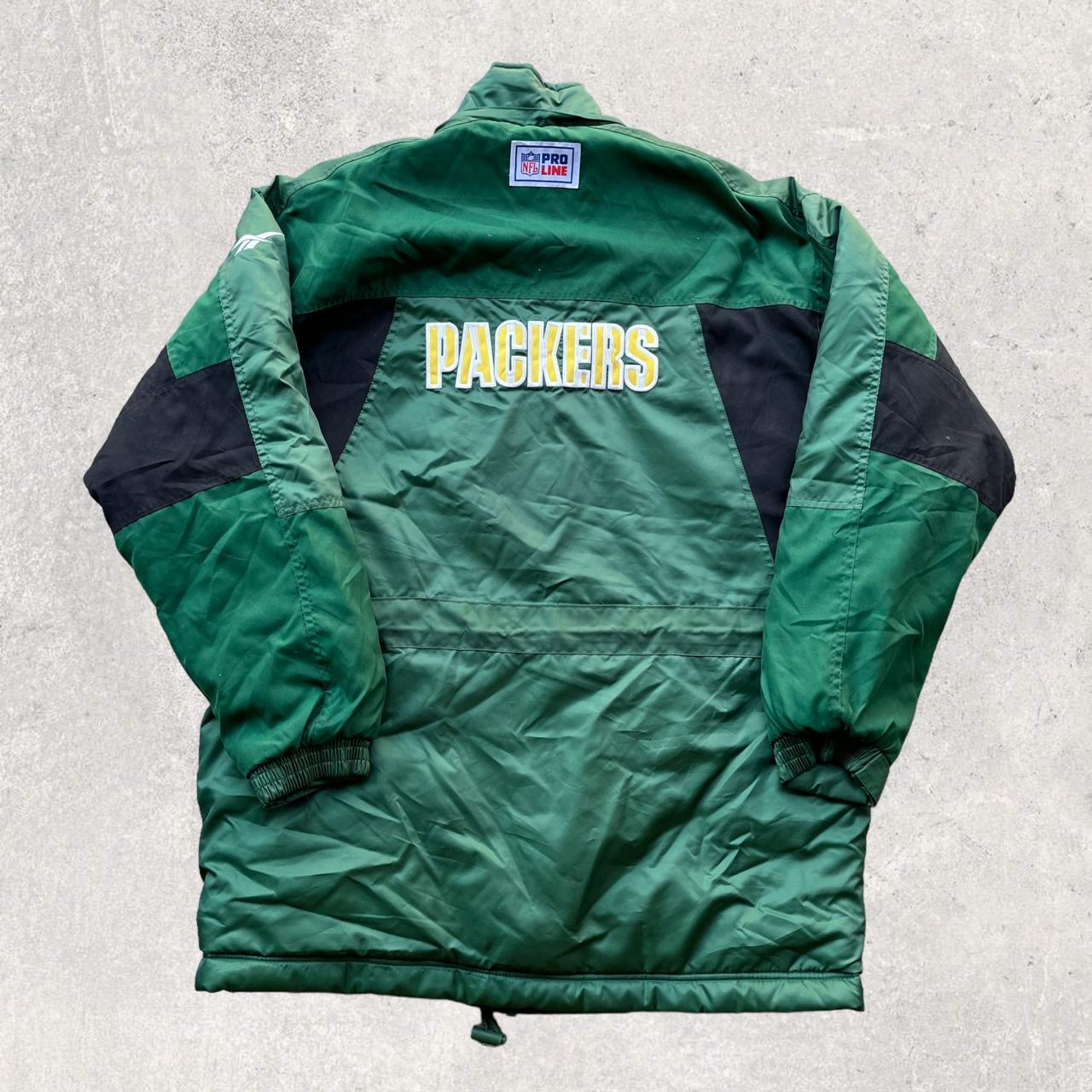 Green Bay packers puffer jacket NFL with removable - Depop