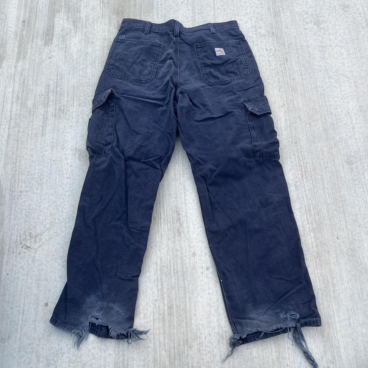 Carhartt Men's Navy Trousers | Depop