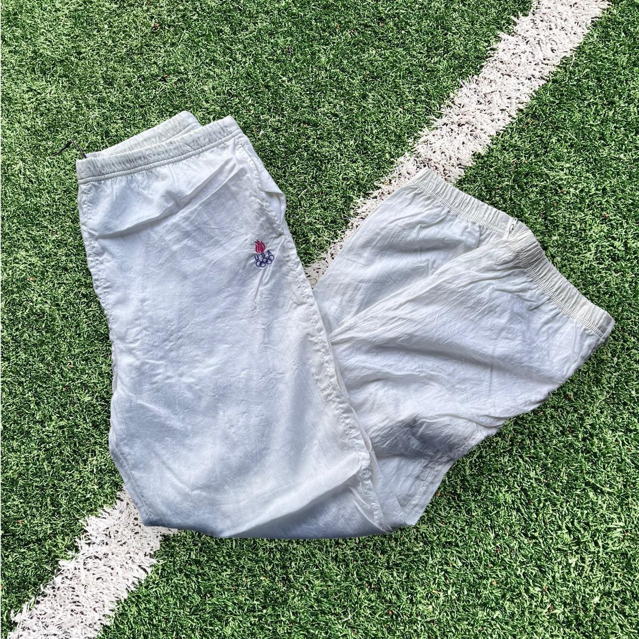 JCPenney Men's White and Purple Joggerstracksuits Depop