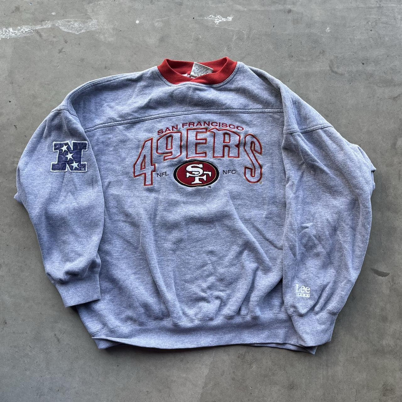 san francisco 49ers crewneck sweatshirt nfl - Depop